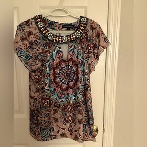 Boston Proper Embellished Top